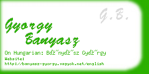 gyorgy banyasz business card